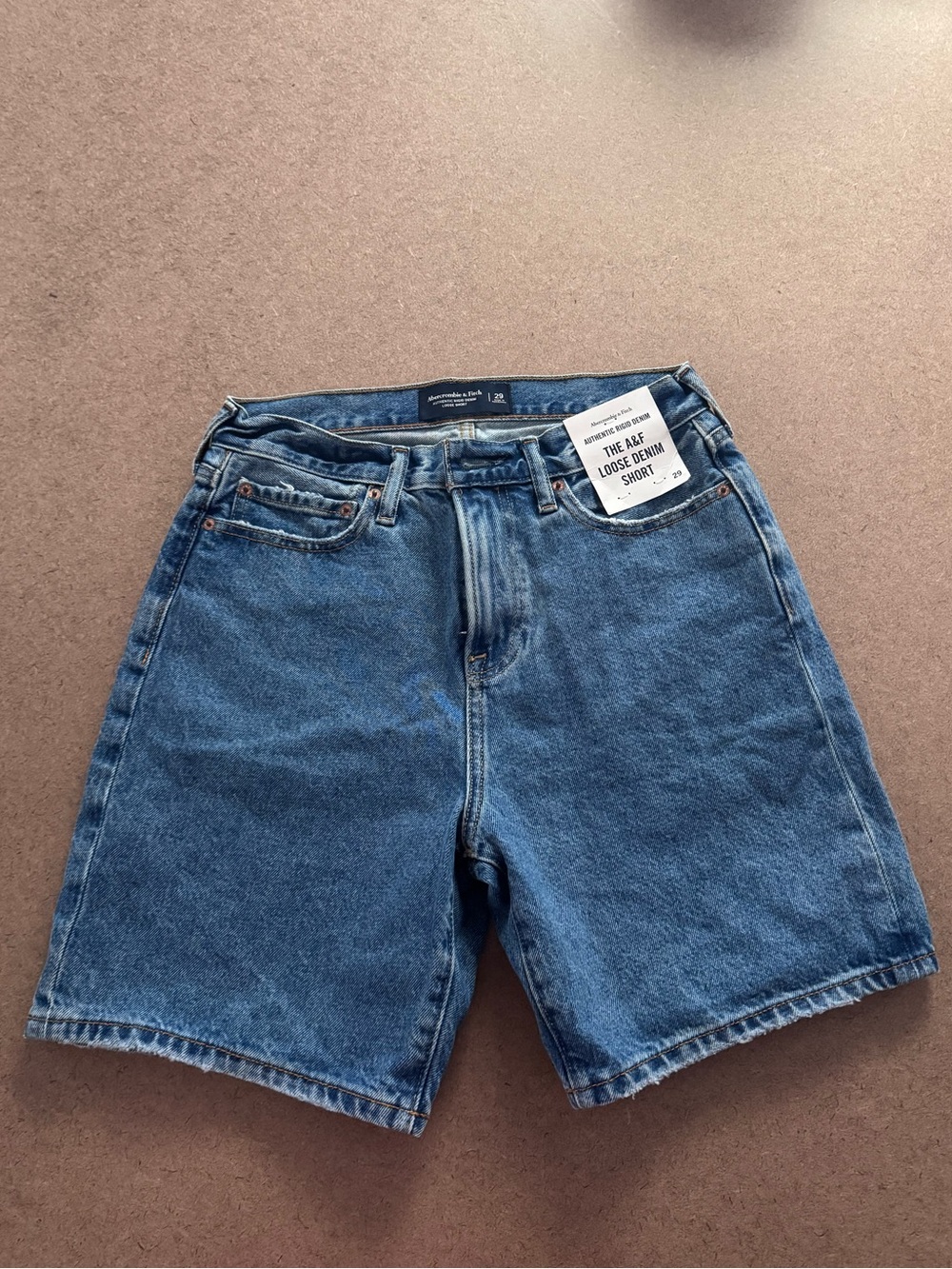 Abercrombie & Fitch Light Blue Loose Denim Shorts 29